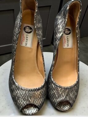 Vintage Lanvin snake skin pumps size 37.5.